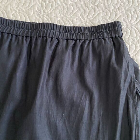 COS Midi Skirt Navy Blue Straight Pencil Elastic Waist Size 6 - Picture 5 of 9